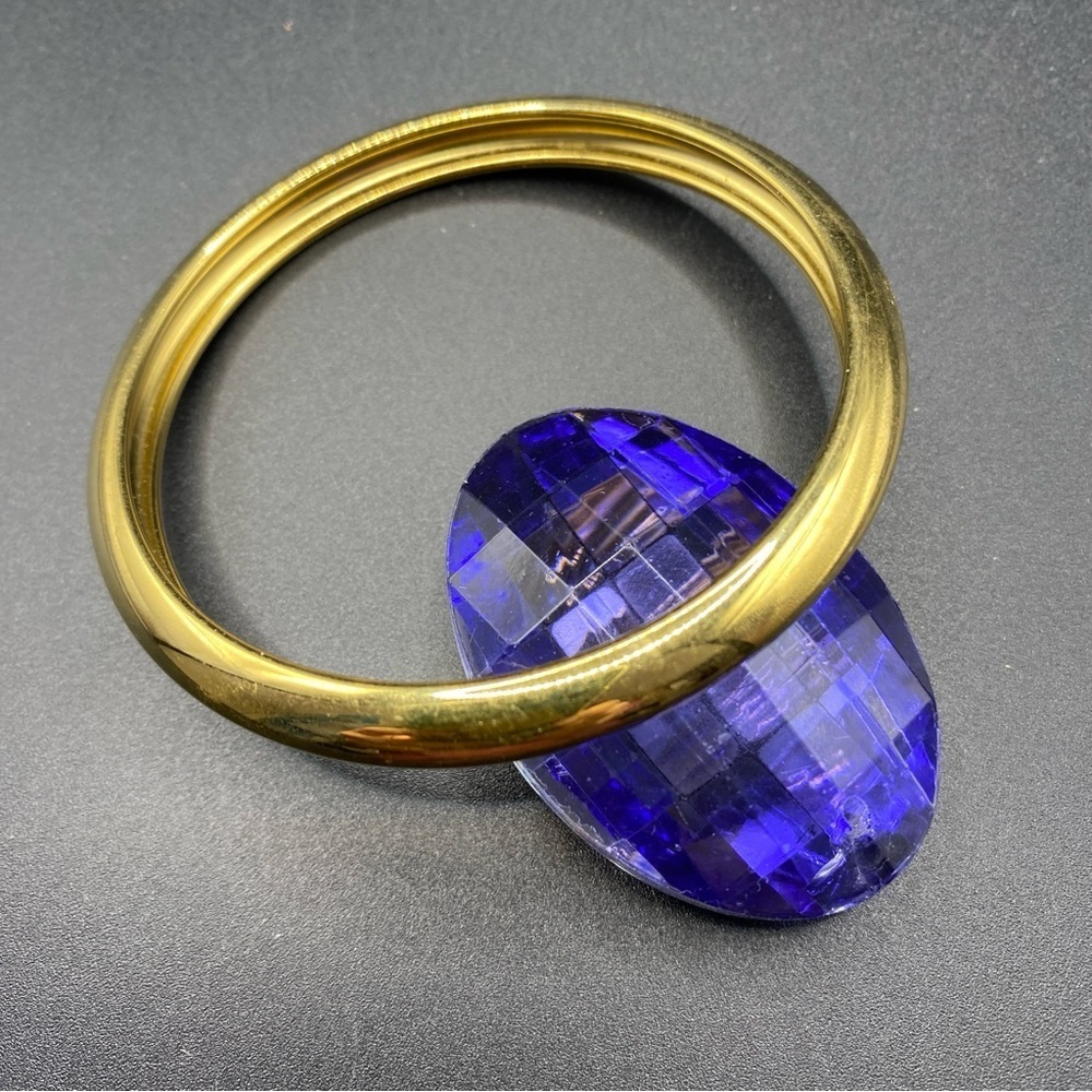 NAPIER Gold Tone Bangle Shiny Bright - Picture 8 of 8